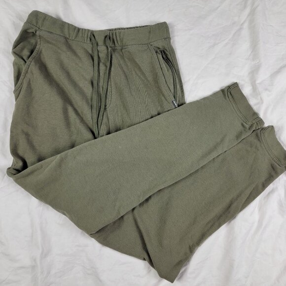 Eddie Bauer Lounge Mens Small Green Sweat Pants Casual Comfort Lightweight - Picture 1 of 9